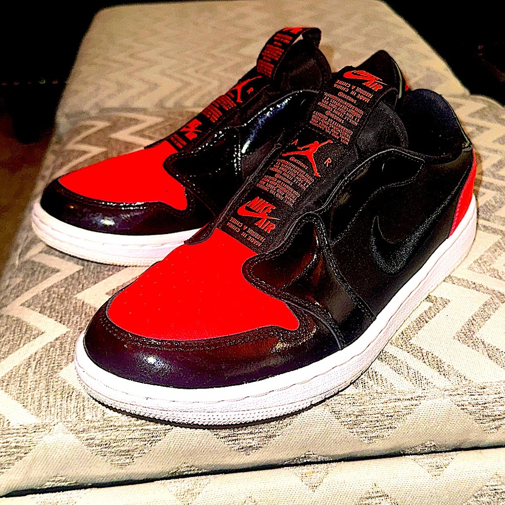 Jordan 1 Low Slip Black Hot Punch (Women's)